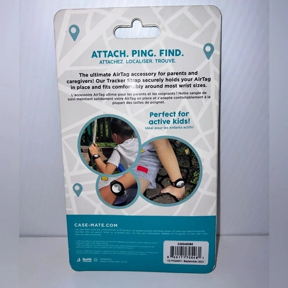 Case Mate, tracker strap, AirTags, ages 7+ adjusts to fit a wide‎ range of wrist